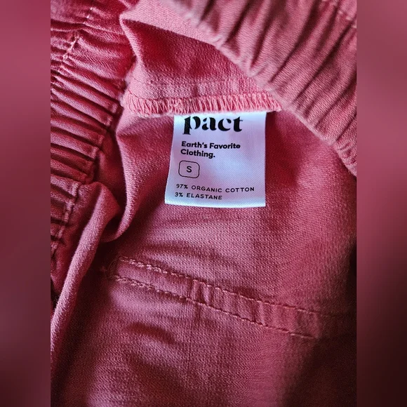 Pact Organic Cotton Drawstring Shorts Sz Small - Picture 4 of 5